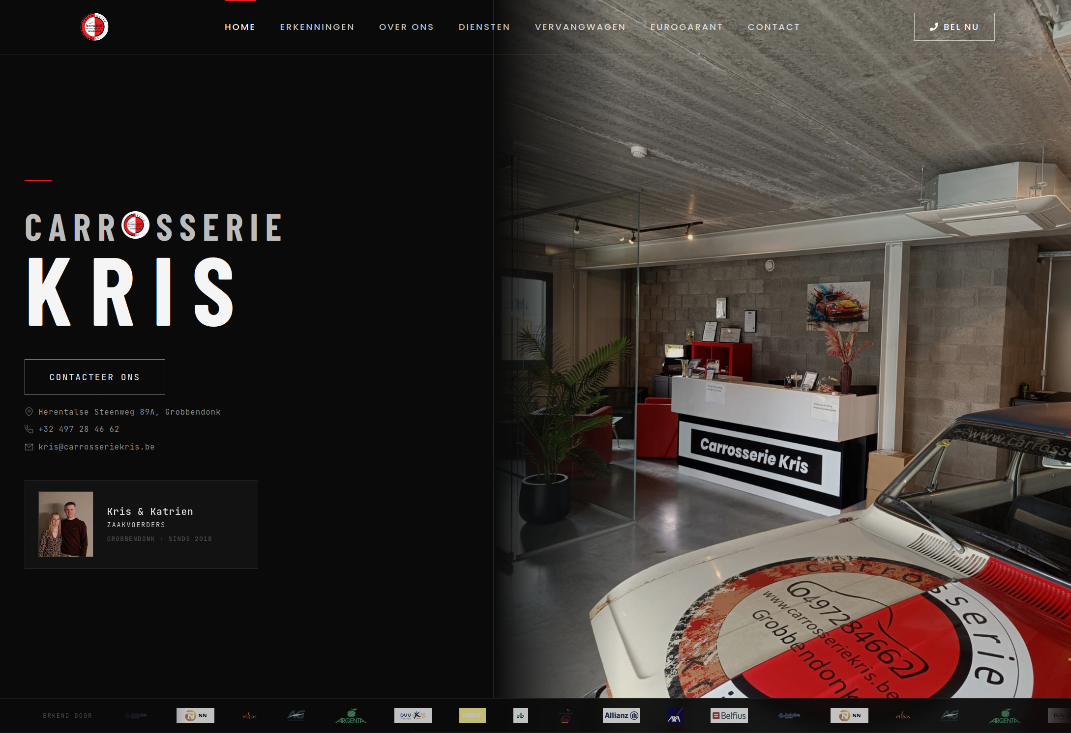 Featured project - Carrosserie Kris website